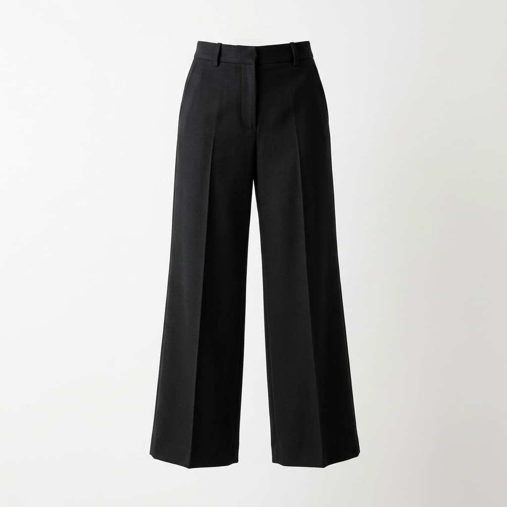 Wide-Leg Wool Trousers