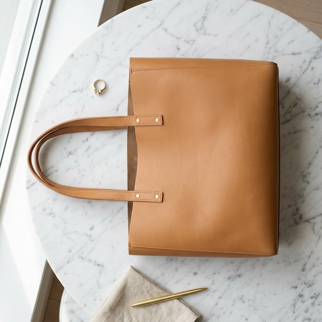 Structured Leather Tote